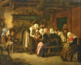 Le vendeur de crêpes le jour du marché à Quimperlé